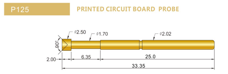 P125(125MIN)测试探针规格详解 alt=