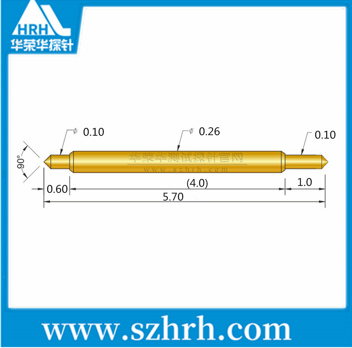 026-BB-5.7L、双头探针尺寸、BGA双头探针、 026-BB-5.7L、双头探针尺寸、BGA双头探针、